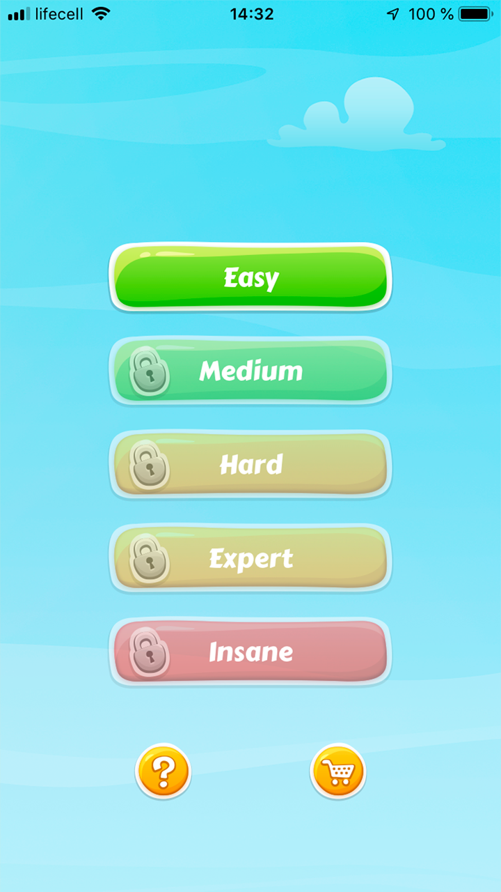 IQ Blocks completed puzzle solution screen