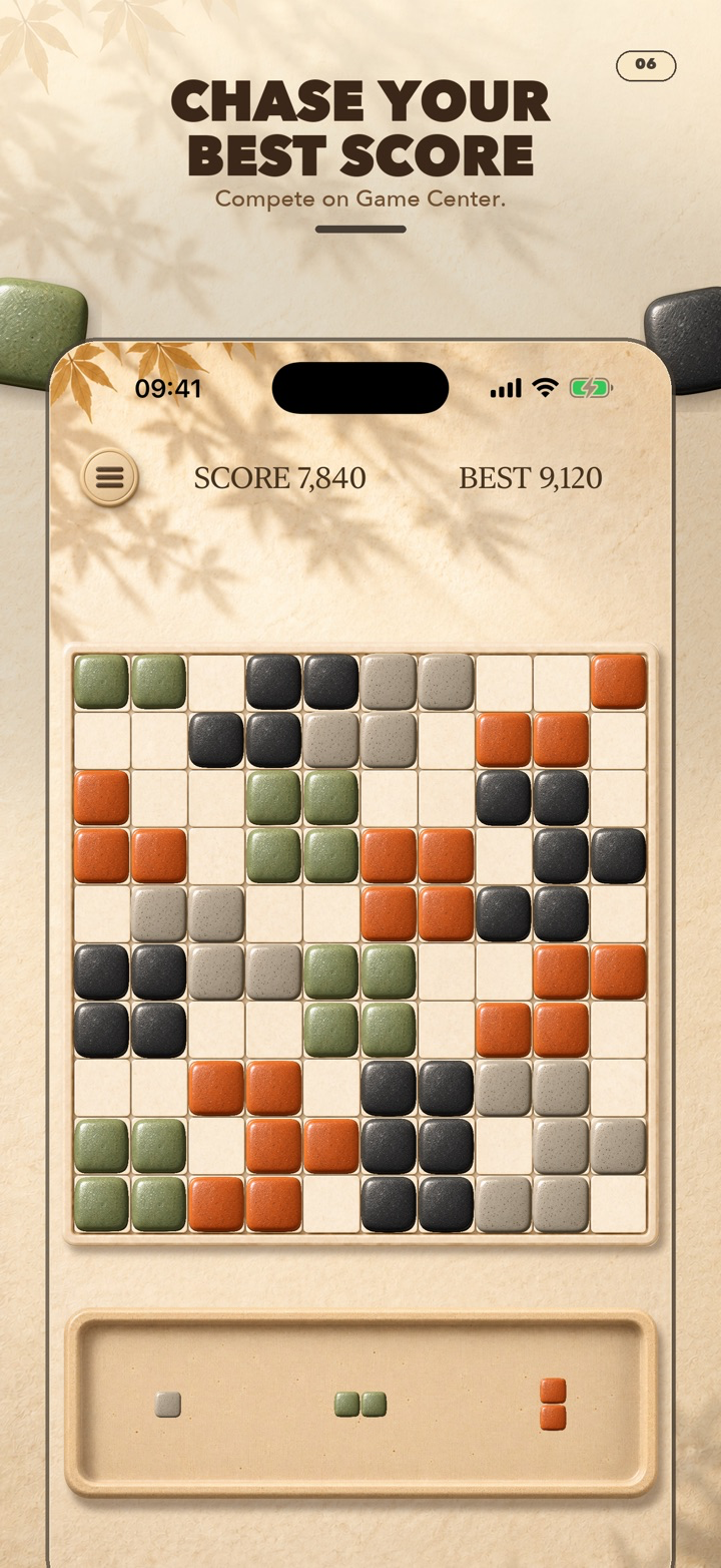 Stone Mosaic personal best score screen